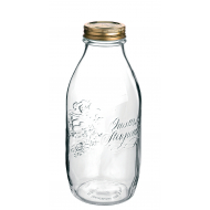 Bormioli Rocco Bouteille Quattro Stagioni - Ø10 cm - 1L - Verre - Transparent - Matériel Verre - Couleur Transparant