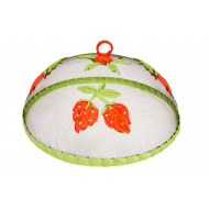 Cosy&Trendy Voedselkap - Decoratie Aardbeien - Ø30cm - Metaal - Meerkleurig - Merk Cosy & Trendy