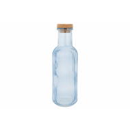 Cosy&Trendy Carafe à Eau avec Bouchon en Liège - 1L - Verre - Bleu