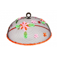 Cosy&Trendy Voedselkap - Decoratie Roze Bloemen - Ø35cm - Metaal - Meerkleurig - Merk Cosy & Trendy