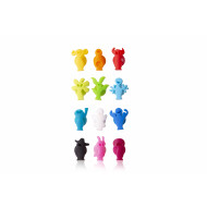 Vacu Vin Marque-Verres Party People - Silicone - Multicolore - 12 Pièces - Marque Vacu Vin