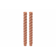 Cosy&Trendy Swirl Kaars - Bruin - Merk Cosy & Trendy - Aantal branduren 7u - Kleur Bruin