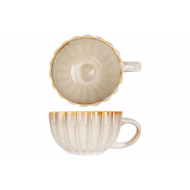 Cosy&Trendy Astera Pearl Tasse à Café avec Anse - Ø12cm/450ml - Grès - Beige - Marque Cosy & Trendy - Couleur Beige