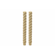 Cosy&Trendy Swirl Kaars - Olijfgroen - Merk Cosy & Trendy - Aantal branduren 7u - Kleur olijfgroen