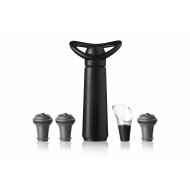 Vacu Vin Wine Saver Concerto Wijnpomp - Vacuüm - Plastiek - Zwart - 3 Stuks - Merk Vacu Vin