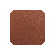Cosy&Trendy Onderzetter voor Glazen - 10x10cm - Leer - Bruin - Merk Cosy & Trendy