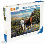 Ravensburger Puzzle Longhorns Affectueux - Dès 12 ans - 500 pièces - Age à partir de 12 ans