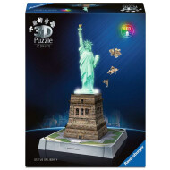 Ravensburger 3D Puzzle Iconics : Statue de la Liberté - Lumière - À partir de 8 ans - 128 pièces - Age à partir de 8 ans