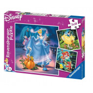 Ravensburger Puzzle Disney Princess Blanche-Neige/Cendrillon/Ariel - Dès 4 ans - 3x49 pièces - Age à partir de 4 ans