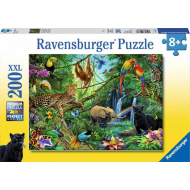 Ravensburger Puzzle Animaux dans la Jungle - Dès 8 ans - 200 XXL pièces - Age à partir de 8 ans
