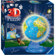 Ravensburger 3D Puzzel Kinder Globe Night Edition - Vanaf 6 Jaar - Leeftijd vanaf 6 jaar