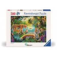 Ravensburger Puzzle Famille Tigre - À partir de 12 ans - 500 XXL pièces - Age à partir de 12 ans