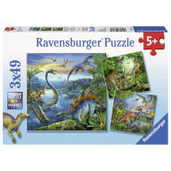 Ravensburger Puzzle Dinos - Dès 4 ans - 3x49 pièces - Age à partir de 4 ans