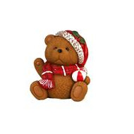 Beer kerstbeeld bal met LED licht 29cm - Merk DDD Toys