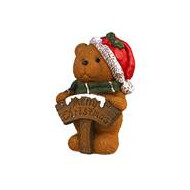 Beer kerstbeeld Merry Christmas met LED 38cm - Merk DDD Toys