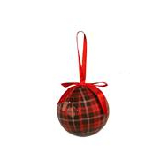 3x boules noël carreaux ro/noir - Marque DDD - Couleur Rouge