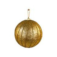 Boule noël avec rayures L or - Marque DDD - Couleur Or