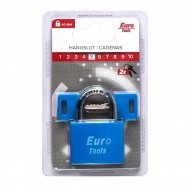 Cadenas 40 mm bleu + 2 clés  - Nouveau depuis 15/02/2022 - Marque Euro Tools