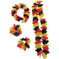 Hawaï Accessoireset België - 4-delig - Zwart/Geel/Rood - Topper