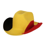 Cowboyhoed Supporter België - Zwart/Geel/Rood