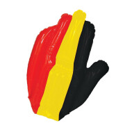 Opblaasbare Supportershand België - Zwart/Geel/Rood