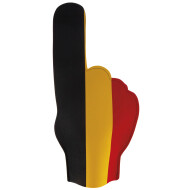 Foam Hand Belgische Driekleur - 50x25cm - Zwart/Geel/Rood