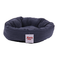 Donut grijs 55x55x16 cm - Merk Euro Pet - Kleur Antraciet - Geschikt voor Bench,Binnen - Materiaal Pluche - Eigenschappen Wasbaar - Vorm Rond