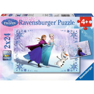 Ravensburger Puzzle Disney Frozen Sœurs pour Toujours - Dès 4 ans - 2x24 pièces - Age à partir de 4 ans