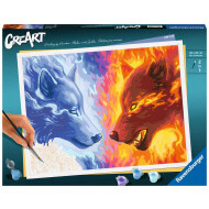 Ravensburger CreArt Fire en Ice  - Schilderen op Nummer - 12 Jaar - Leeftijd vanaf 12 jaar