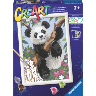 Ravensburger CreArt Panda Joueur - Peinture par Numéros - Dès 7 ans - Age à partir de 7 ans