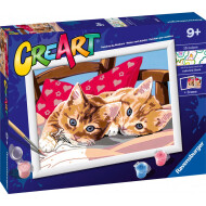 Ravensburger CreArt Chats Câlins - Peinture par Numéros - Dès 9 ans - Age à partir de 9 ans