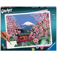 Ravensburger CreArt Japanese Cherry Blossom - Schilderen op Nummer - 12 Jaar - Leeftijd vanaf 12 jaar