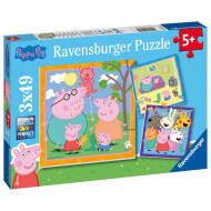 Ravensburger Puzzle Peppa Pig - Dès 5 ans - 3x49 pièces - Age à partir de 5 ans