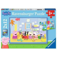 Ravensburger Puzzle Peppa Pig Aventure - À partir de 3 ans - 2x12 pièces - Age à partir de 3 ans