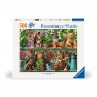 Ravensburger Puzzle Chatons dans le Panier - Dès 12 ans - 500 pièces - Age à partir de 12 ans
