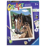 Ravensburger CreArt Jeux de Poulains - Peinture par Numéros - Dès 7 ans - Age à partir de 7 ans