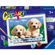 Ravensburger CreArt Chiots Adorables - Peinture par Numéros - Dès 7 ans - Age à partir de 7 ans