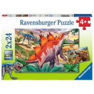 Ravensburger Puzzle Animaux de la Préhistoire - Dès 4 ans - 2x24 pièces - Age à partir de 4 ans