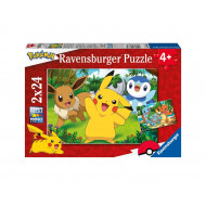 Ravensburger Puzzle Pikachu et Amis - Dès 4 ans - 2x24 pièces - Age à partir de 4 ans