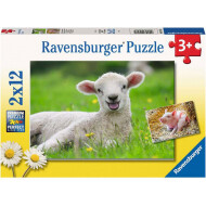 Ravensburger Puzzle Animaux de la Ferme - Dès 3 ans - 2x12 pièces - Age à partir de 3 ans
