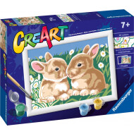 Ravensburger CreArt Lapins Douillets - Peinture par Numéros - Dès 7 ans - Age à partir de 7 ans