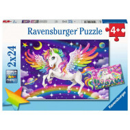 Ravensburger Puzzle Licorne et Pégase - Dès 4 ans - 2x24 pièces - Age à partir de 4 ans