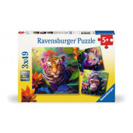 Ravensburger Puzzle Jungle Babies - Dès 5 ans - 3x49 pièces - Age à partir de 5 ans