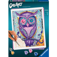 Ravensburger CreArt Chouette Rêveuse - Peinture par Numéros - Dès 12 ans - Age à partir de 12 ans