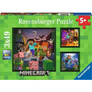 Ravensburger Puzzle Minecraft Biomes - Dès 5 ans - 3x49 pièces - Age à partir de 5 ans