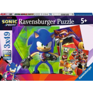 Ravensburger Puzzle Sonic Prime - Dès 5 ans - 3x49 pièces - Age à partir de 5 ans