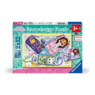 Ravensburger Puzzle Gabby's Dollhouse - Dès 3 ans - 2x12 pièces - Age à partir de 3 ans