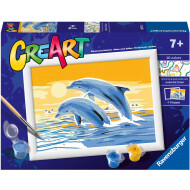 Ravensburger CreArt Dauphins - Peinture par Numéros - Dès 7 ans - Age à partir de 7 ans