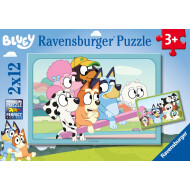 Ravensburger Puzzle Amusement avec Bluey - Dès 3 ans - 2x12 pièces - Age à partir de 3 ans