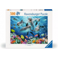 Ravensburger Puzzle Dauphins et Récif de Corail - Dès 12 ans - 500 pièces - Age à partir de 12 ans